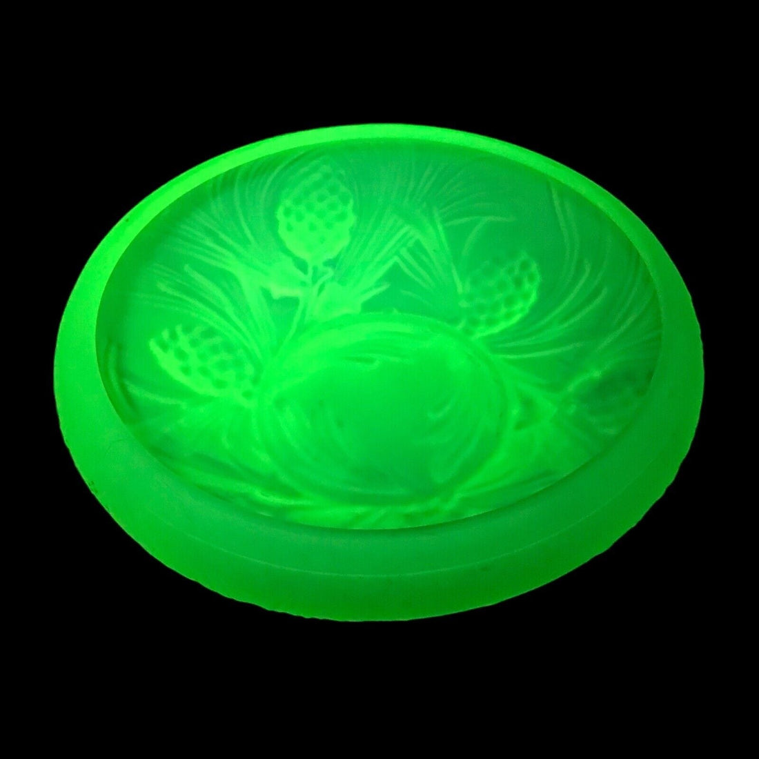Vintage British pressed glass bowl from The Voyage Bird archive