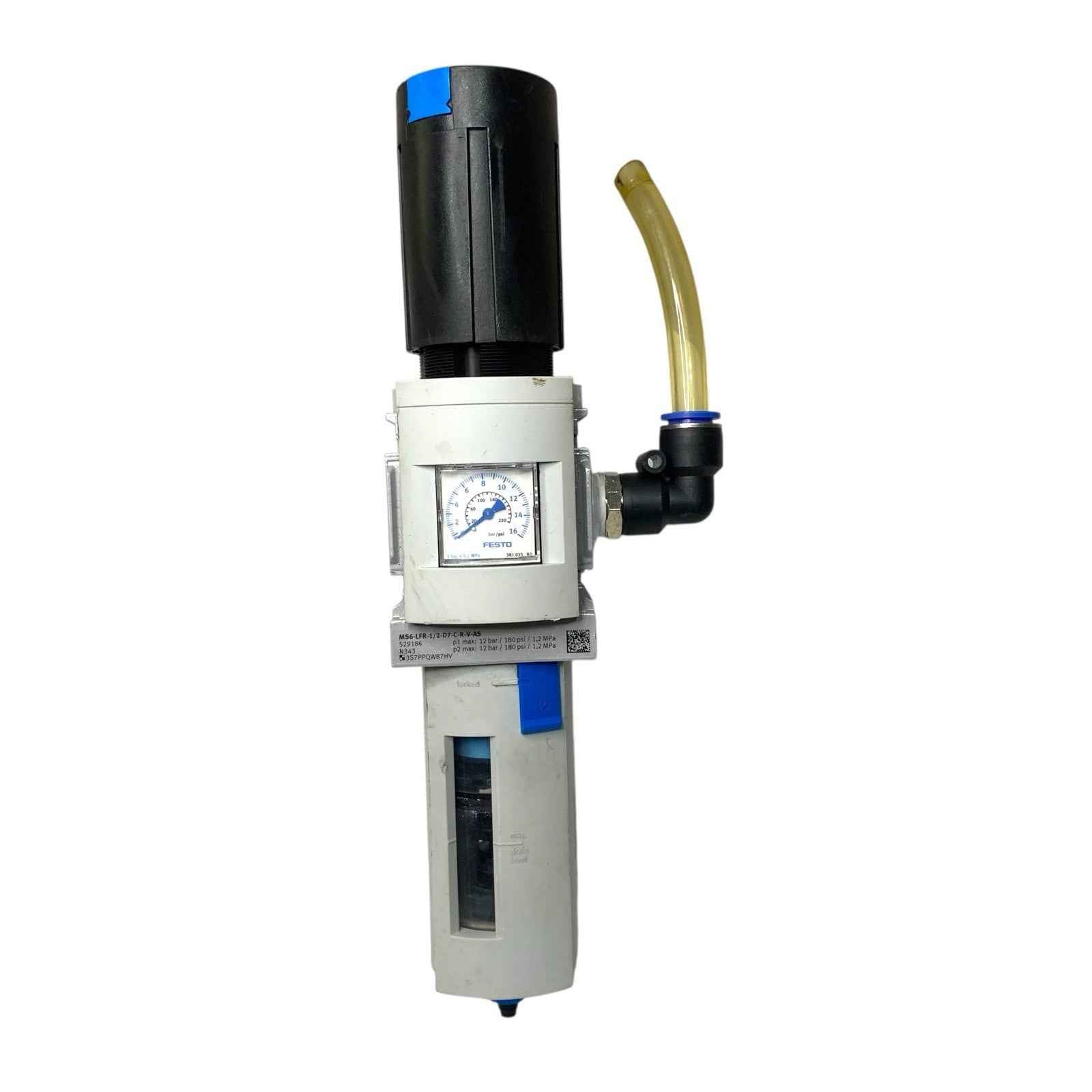 Festo MS6-LFR-1/2-D7-CRV-AS Filter Regulator Compressed Air Prep Unit 1/2" Port