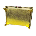 Vintage Chinese Cloisonné Copper Jewellery Trinket Box People in Field Scene