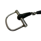 Rubber Covered Jointed D Ring D Race Stainless Steel Horse Pony Bit Good Conditi
