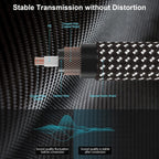 10m Pro Guitar Cable Straight Stereo Audio Amp Lead 1/4" 6.35mm - Braided Tweed Cables, Leads & Connectors by TheVoyageBird