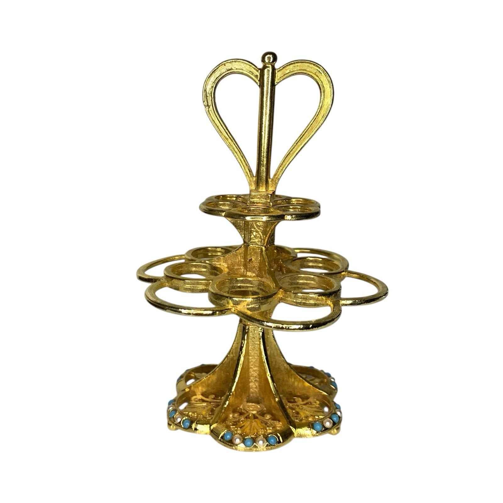 Vintage Mirella Vanity Stand Model 2372 Makeup Pencil & Perfume Vial Holder Boxe