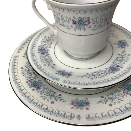 Liling Mandarin 18 Piece Tea Coffee Set White China Cups Saucers Boxed