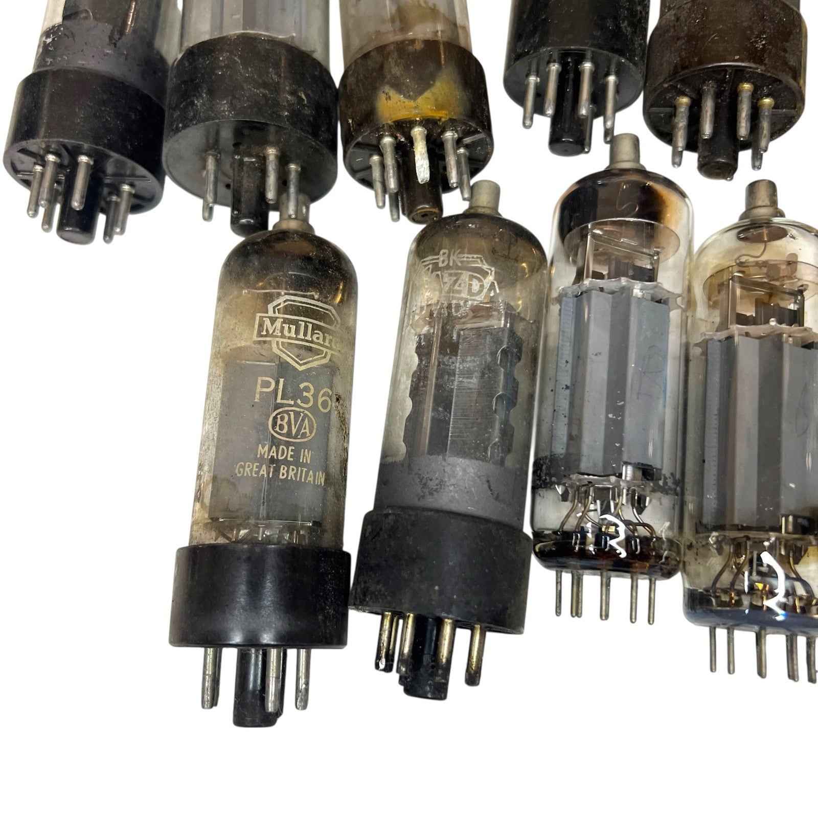 Bundle 26 x Valve Tubes - Mazda Mullard Brimar BVA U191 PL36 607G - England