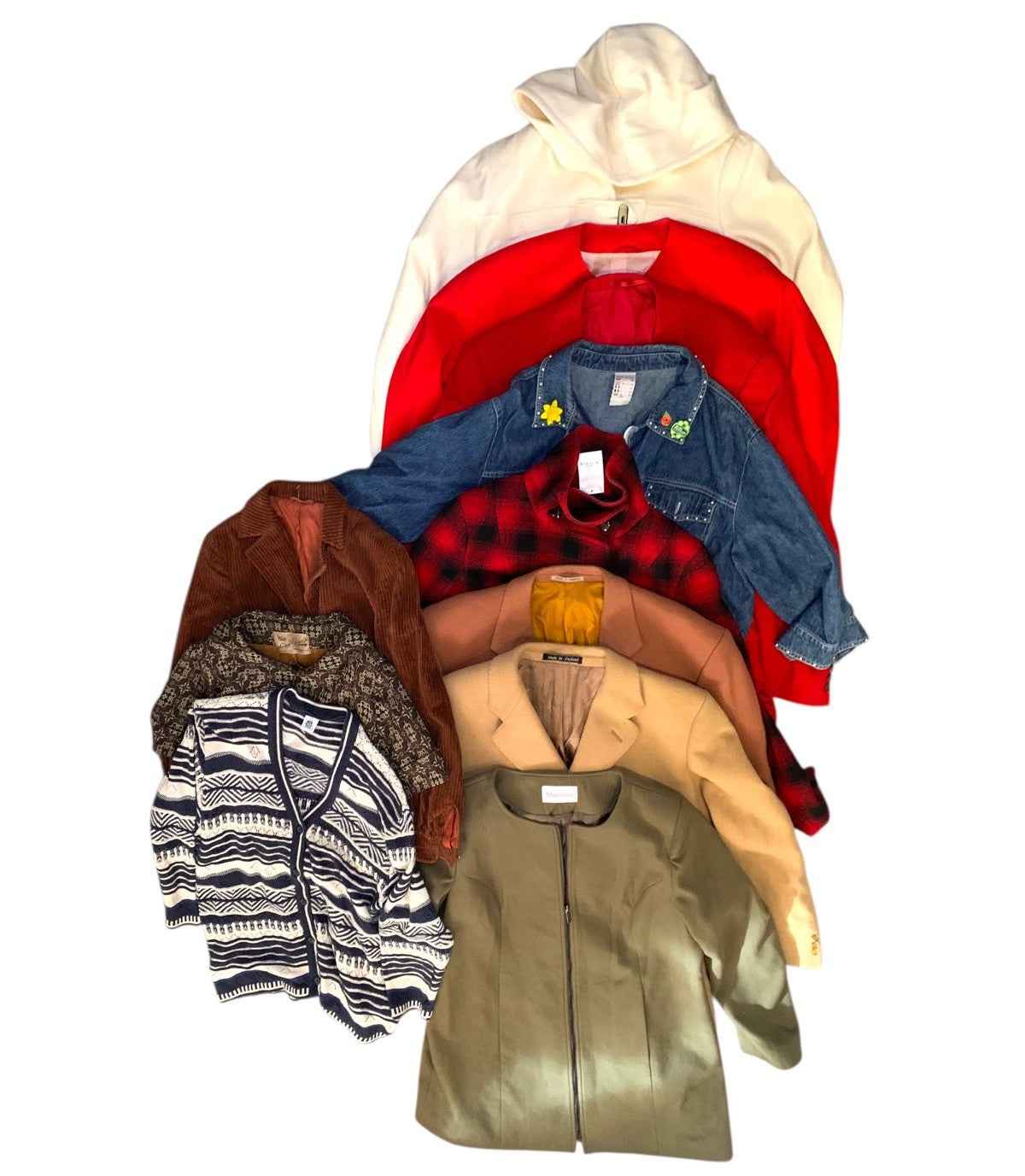 Job Lot 11 Ladies Jackets Cardigans Resale Bundle Some Vintage Duffle Coat Mix
