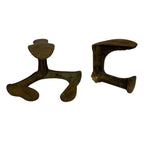 Antique Cast Iron Cobblers Anvils Three Foot Shoe Maker Tools Rustic Decor Pair