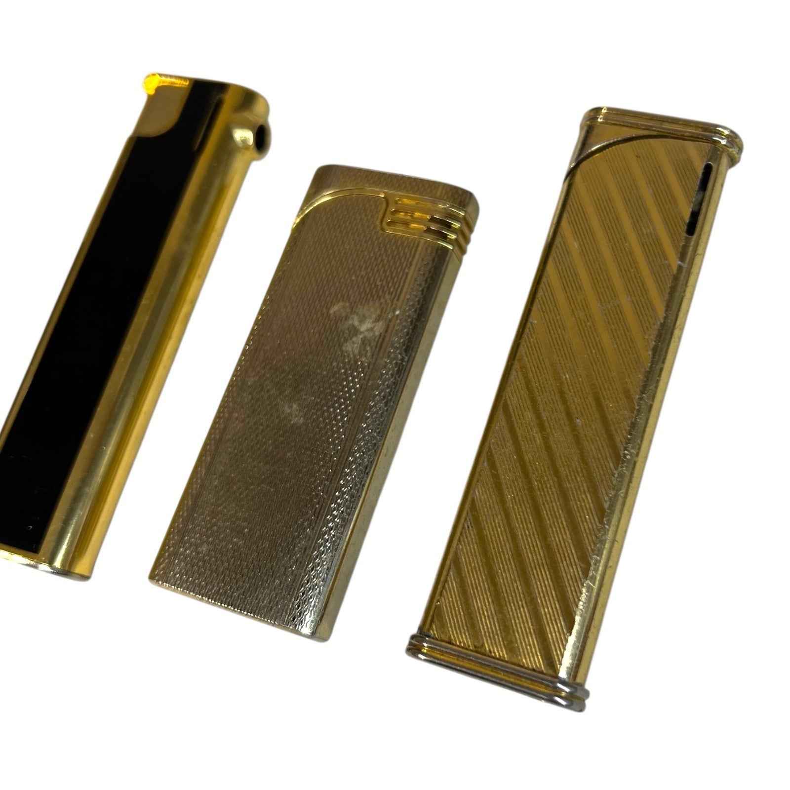 4x Vintage Mistral Lighters Job Lot Black Gold Tone Spares Repairs