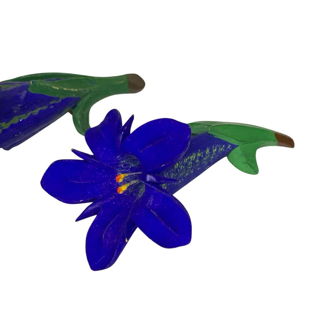 1930s–50s Blue Carved Celluloid Brooch Set – Floral Motif – Early Plastic – 3x by TheVoyageBird