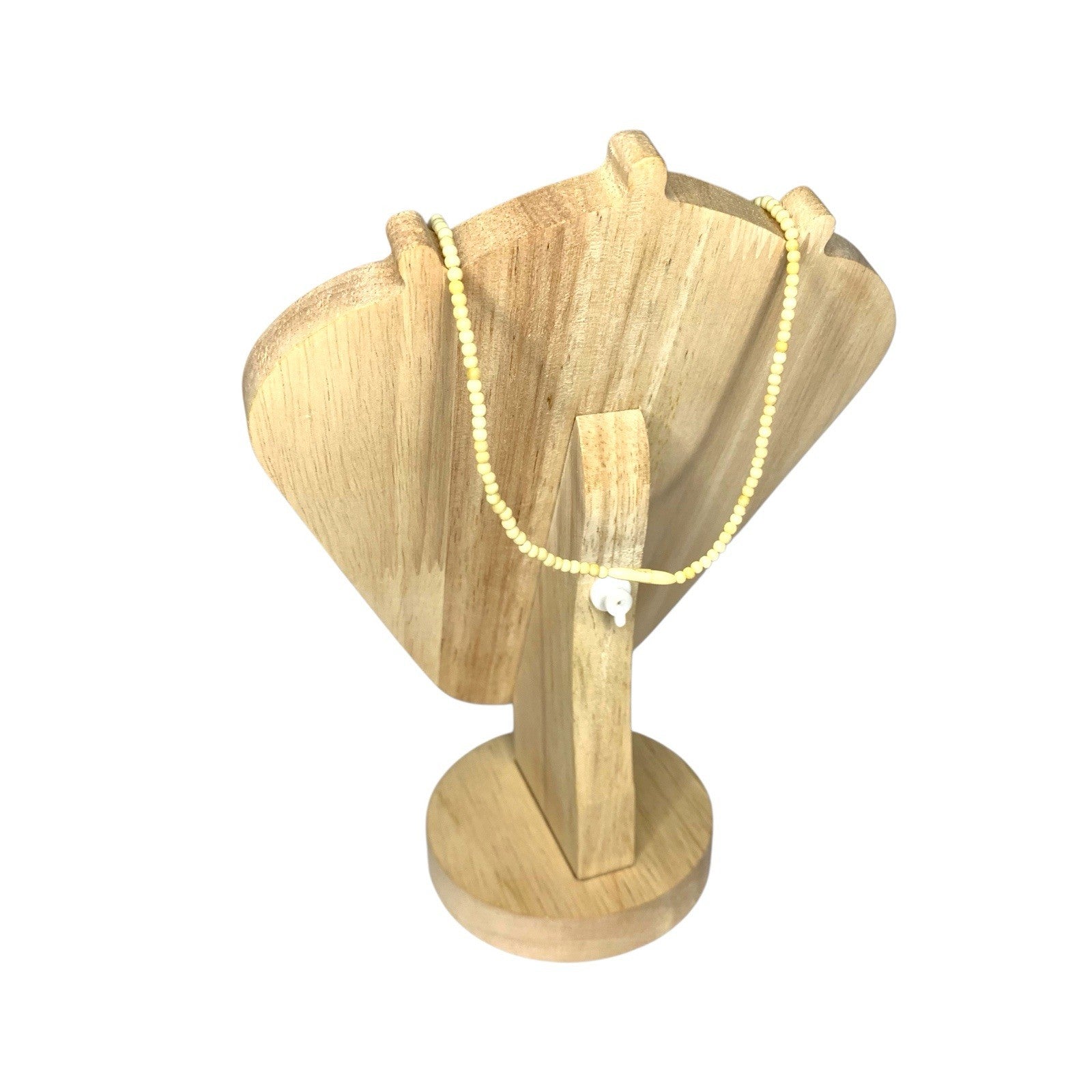 1950s Edelweiss Flower Necklace Carved Bovine Bone Beads Alpine Folk Art Austria by TheVoyageBird