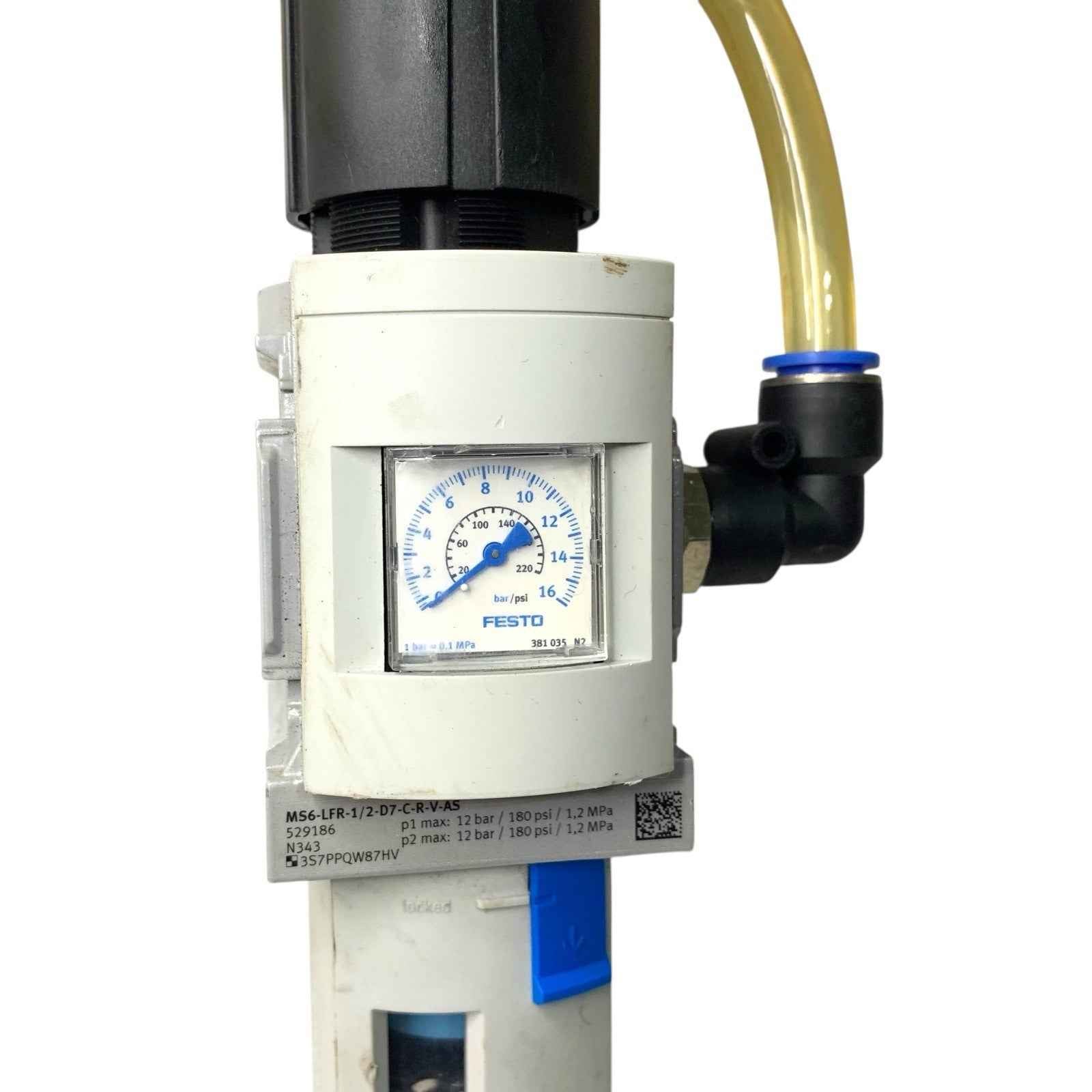 Festo MS6-LFR-1/2-D7-CRV-AS Filter Regulator Compressed Air Prep Unit 1/2" Port