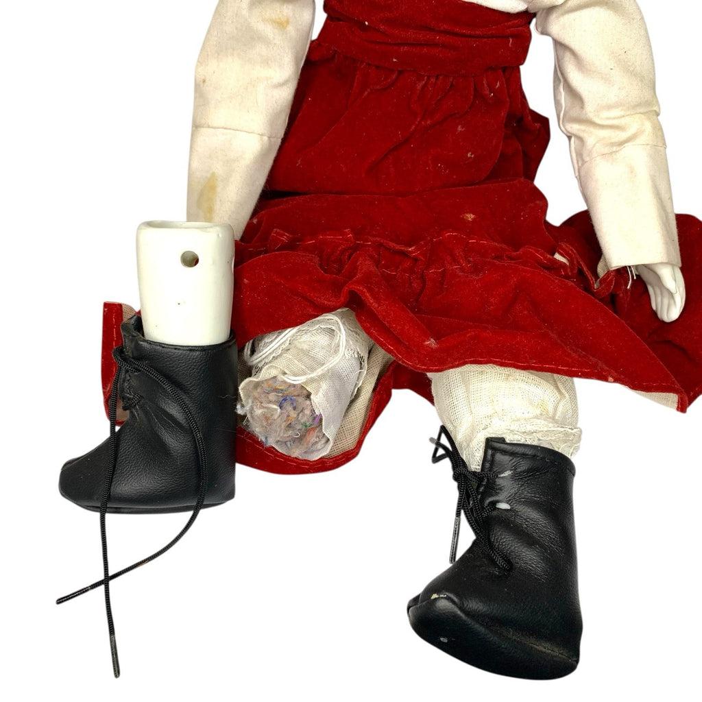 1980s Victorian Style Bisque Porcelain Doll Blue Eyes Vintage White Skin Read Antique Dolls by TheVoyageBird