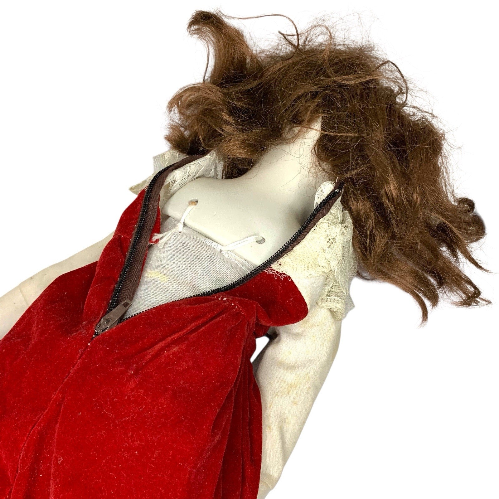 1980s Victorian Style Bisque Porcelain Doll Blue Eyes Vintage White Skin Read Antique Dolls by TheVoyageBird