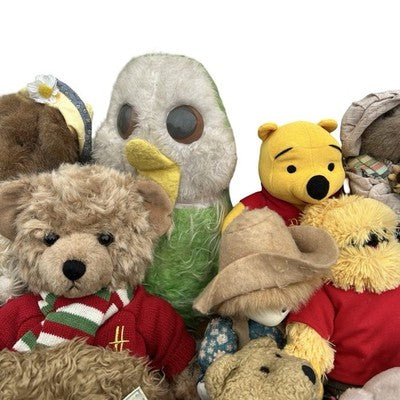 32x Vintage Teddy Bear & Soft Toy Job Lot Harrods Winnie Pooh Cheburashka Boyd’s