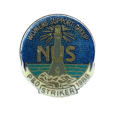 Vintage 1988 NUS P&O Strike Women's Support Group Enamel Pin Badge Dover