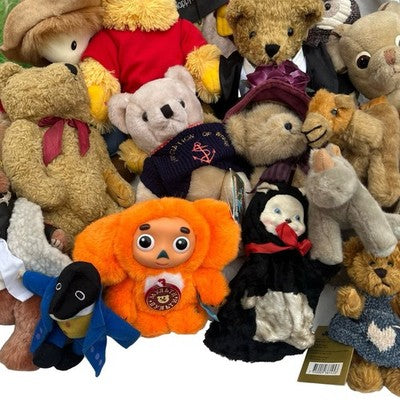 32x Vintage Teddy Bear & Soft Toy Job Lot Harrods Winnie Pooh Cheburashka Boyd’s