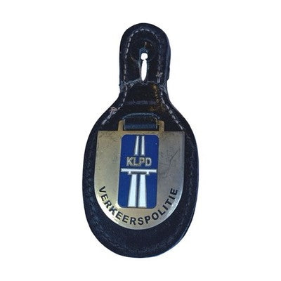 Dutch KLPD Verkeerspolitie Traffic Police Badge Netherlands Leather Hanger