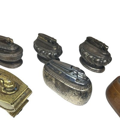 Ronson Queen Anne Table Lighters Job Lot x11 Silver Plated Art Deco Vintage