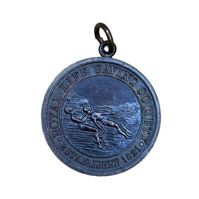 Antique 1913 Royal Life Saving Society Medal J Kennedy Swimming Award — view 1