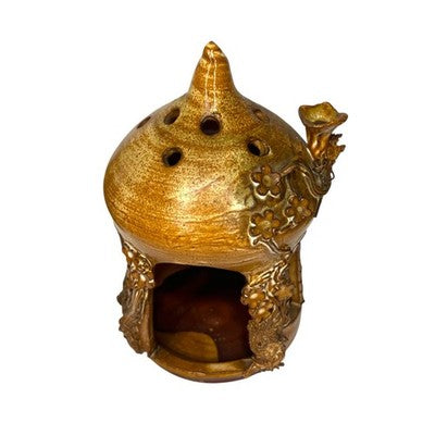 Vintage St Agnes Pottery Fairy House Tealight Lantern Candle Holder Cottage