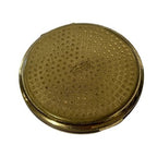 Vintage Stratton Compact Mirror White Enamel Pink Flower Bouquet Made England