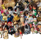Vintage Doll Job Lot 80+ Mixed Porcelain Plastic Costume Dolls Ethnic Collecta