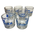 7x Gin Xoriguer Mini Shot Glasses Mahon Menorca Spain Taster Glass Set