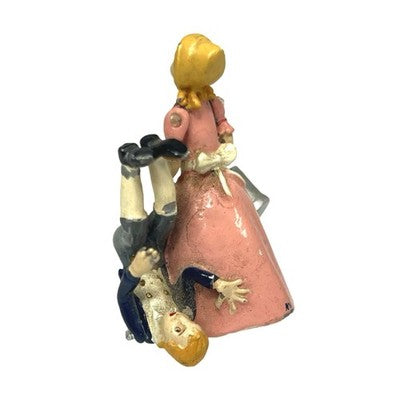Vintage Minnie Maria Miniatures Jack & Jill Pewter Thimble Hand Painted - detail view