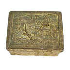 Antique Japanese Meiji Silver Bonbonniere Russo-Japanese War 1904-05 Box - front view