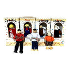 Vintage Voila Wooden Bendable Dolls House Figures x7 4 Boxed Doll Series