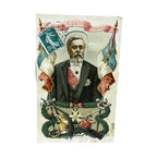 Antique French Political Novelty Postcard Interchangeable Portraits Embossed