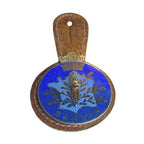 Vintage French Police Municipale Servir Crown Torch Enamel Badge Insignia