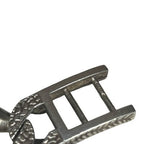 Heavyweight Solid 925 Sterling Silver Half Bracelet Hallmark - close-up detail | Fine jewellery