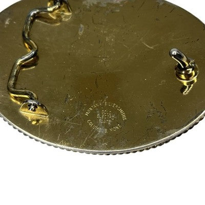 Montana Silversmiths 24 Gold Electro Plate Eagle Western Cowboy Belt Buckle - side view