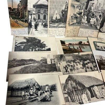 Antique Postcard Lot Egypt Jerusalem Bethlehem Madagascar Ethnographic Orient