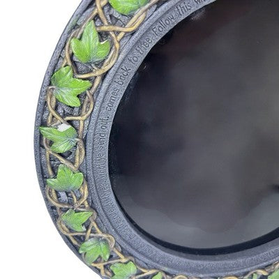 Nemesis Now Gothic Ivy Vine Round Mirror Pagan Wiccan Wall Tabletop Decor - detail view