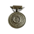 East German GDR Medal Schutz Arbeiter Bauern Macht Silver Pin DDR Stasi 1953