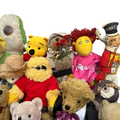 32x Vintage Teddy Bear & Soft Toy Job Lot Harrods Winnie Pooh Cheburashka Boyd’s