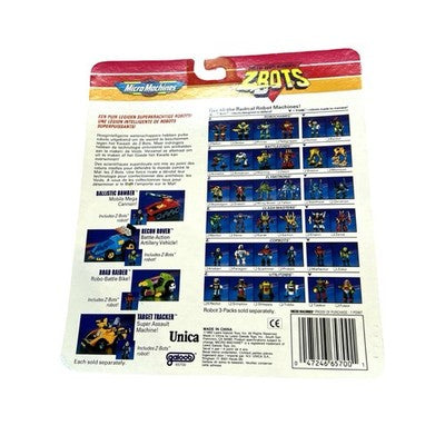 Vintage Micro Machines Z-Bots Sealed 3 Pack Galoob 65700 Robot Figures MOC