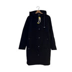 DKNY Women's Black Parka Coat Jacket Hooded Zip Slits Size S Small BNWT Winter