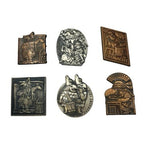 Job Lot 6 Vintage Swiss Fasnacht Basel Carnival Pin Badges Plaques 1964-2000