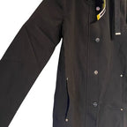 DKNY Women's Black Parka Coat Jacket Hooded Zip Slits Size S Small BNWT Winter