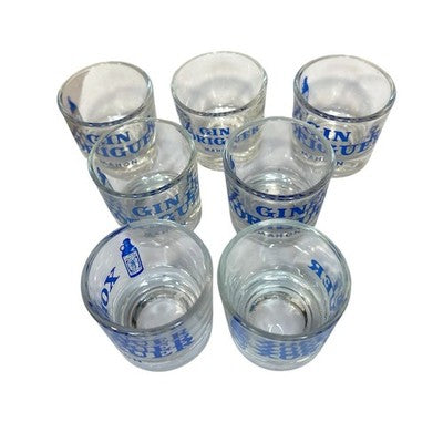 7x Gin Xoriguer Mini Shot Glasses Mahon Menorca Spain Taster Glass Set — view 2