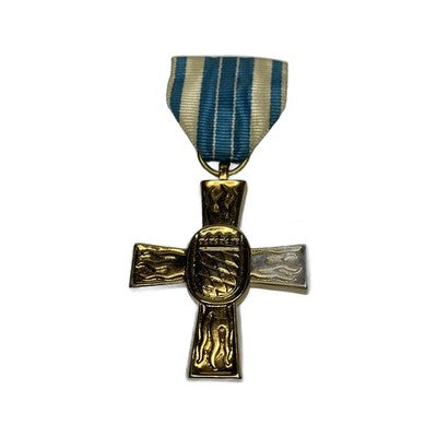 German Bavarian Fire Service Merit Cross 1955 Feuerlöschwesen Medal Gilt Pin