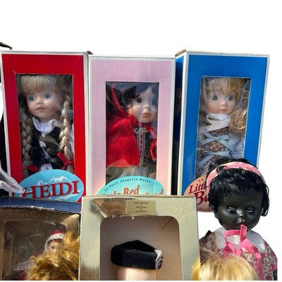 32x Vintage Doll Job Lot Porcelain Costume Souvenir Boxed Dolls