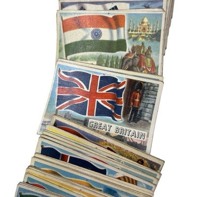 1956 A&BC Flags of the World Trading Cards Near Complete Set Missing No 46 - back view