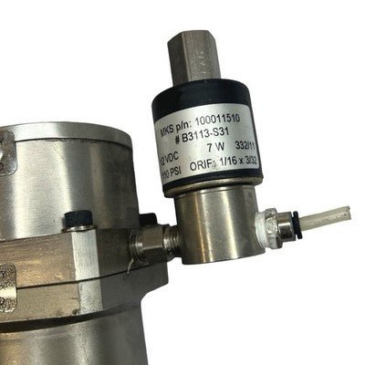 MKS HPS Vacuum Angle Valve Assembly Solenoid KF Flange 12VDC B3113-S31