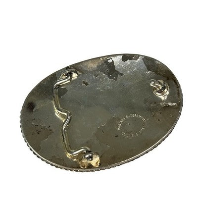 Montana Silversmiths S Initial Western Cowboy Belt Buckle Silver Gold Tone - detail view