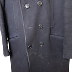 Vintage Kindler Navy Wool Overcoat Womens Size 16 Large Double Breasted England