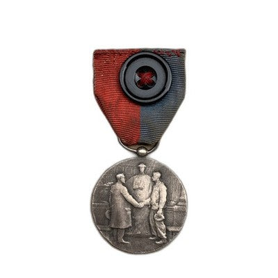 Vintage French Medal of Honour Labour Commerce Industry Marseille Silver