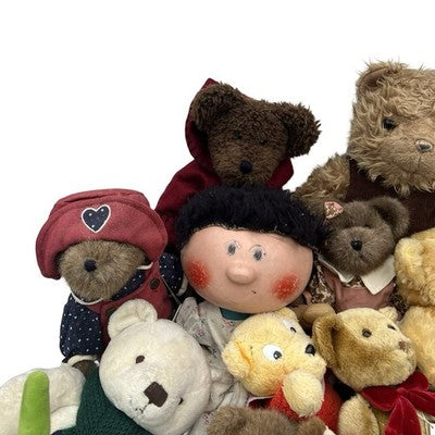 40+ Vintage Teddy Bear & Soft Toy Job Lot Harrods Rupert Teletubbies Boyds Toys